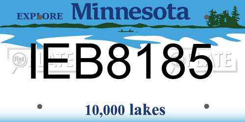 IEB8185 Minnesota License Plate