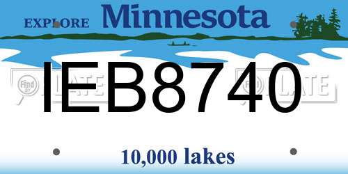 IEB8740 Minnesota License Plate