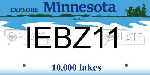 IEBZ11 Minnesota License Plate