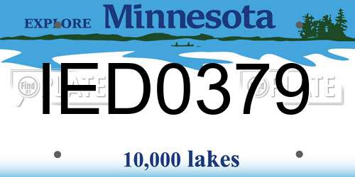 IED0379 Minnesota License Plate