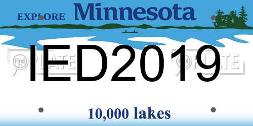 IED2019 Minnesota License Plate