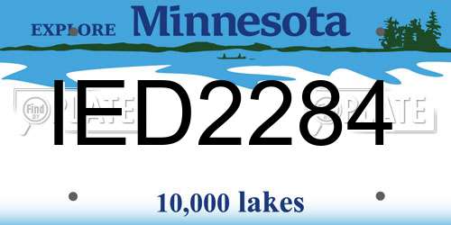 IED2284 Minnesota License Plate
