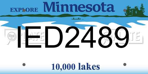 IED2489 Minnesota License Plate