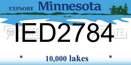 IED2784 Minnesota License Plate