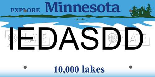 IEDASDD Minnesota License Plate