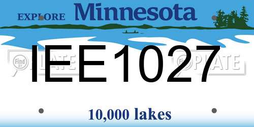 IEE1027 Minnesota License Plate