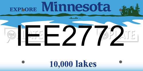 IEE2772 Minnesota License Plate