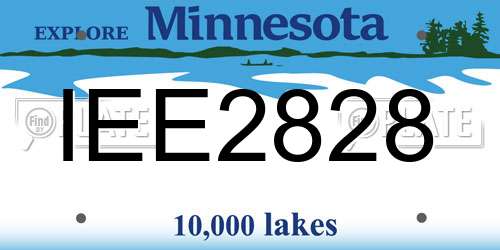 IEE2828 Minnesota License Plate