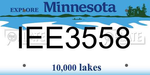 IEE3558 Minnesota License Plate