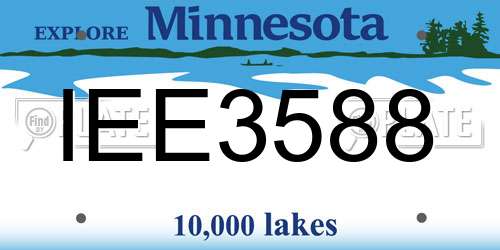 IEE3588 Minnesota License Plate