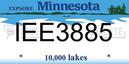 IEE3885 Minnesota License Plate