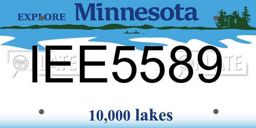 IEE5589 Minnesota License Plate