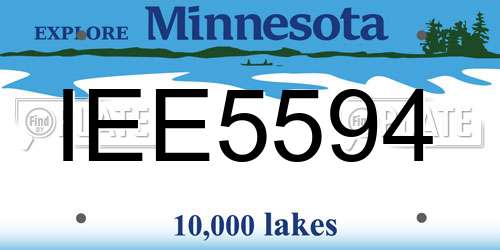 IEE5594 Minnesota License Plate