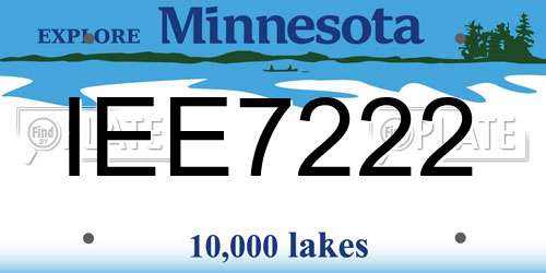 IEE7222 Minnesota License Plate