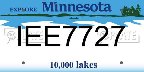 IEE7727 Minnesota License Plate