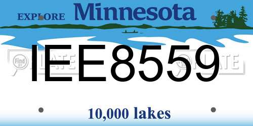 IEE8559 Minnesota License Plate