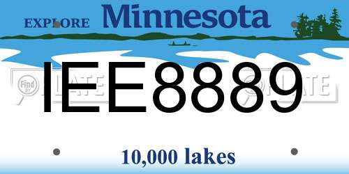 IEE8889 Minnesota License Plate