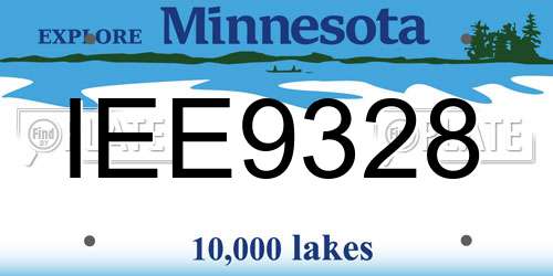 IEE9328 Minnesota License Plate