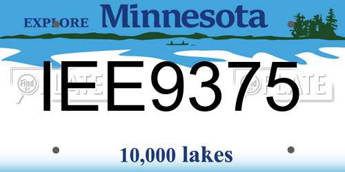 IEE9375 Minnesota License Plate