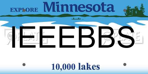 IEEEBBS Minnesota License Plate