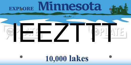 IEEZTTT Minnesota License Plate