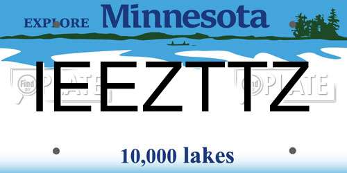 IEEZTTZ Minnesota License Plate