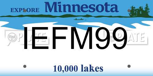 IEFM99 Minnesota License Plate