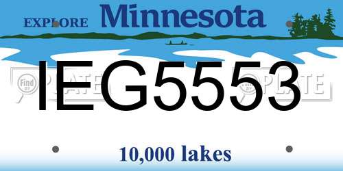 IEG5553 Minnesota License Plate