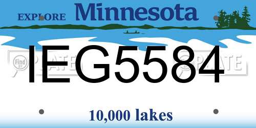 IEG5584 Minnesota License Plate