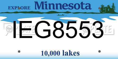 IEG8553 Minnesota License Plate
