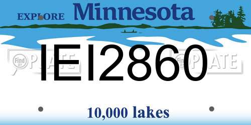 IEI2860 Minnesota License Plate
