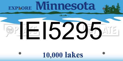 IEI5295 Minnesota License Plate