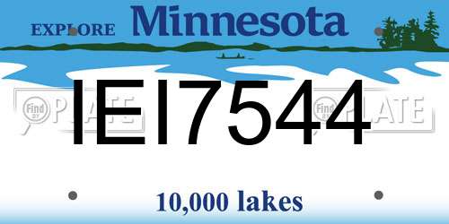 IEI7544 Minnesota License Plate