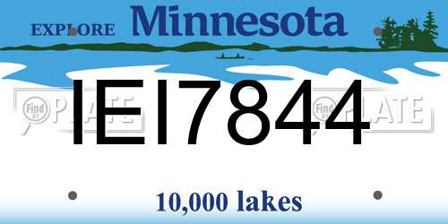 IEI7844 Minnesota License Plate