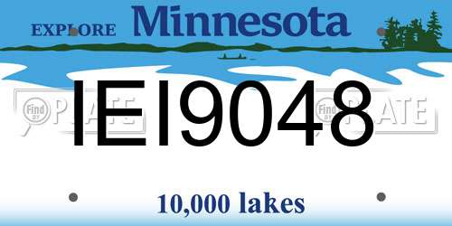 IEI9048 Minnesota License Plate