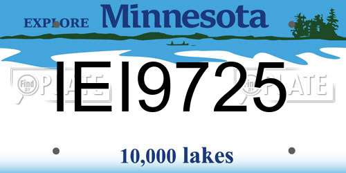 IEI9725 Minnesota License Plate