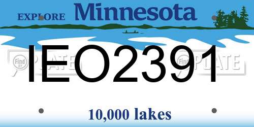 IEO2391 Minnesota License Plate