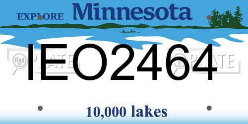 IEO2464 Minnesota License Plate