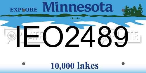 IEO2489 Minnesota License Plate