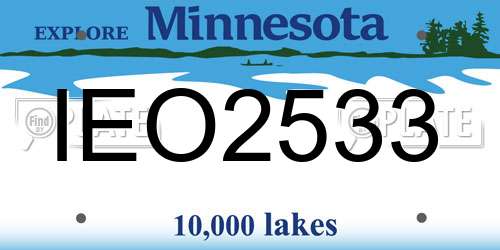 IEO2533 Minnesota License Plate