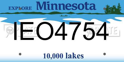 IEO4754 Minnesota License Plate