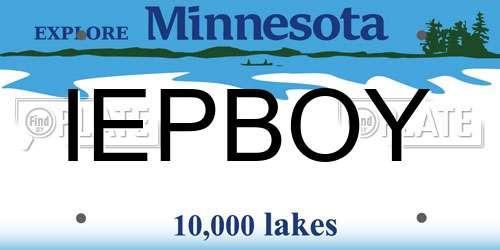 IEPBOY Minnesota License Plate