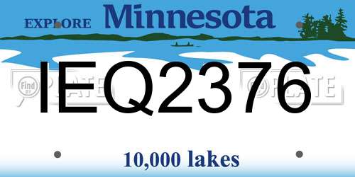 IEQ2376 Minnesota License Plate
