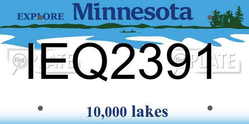 IEQ2391 Minnesota License Plate