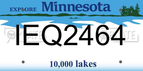 IEQ2464 Minnesota License Plate