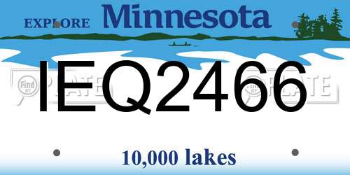 IEQ2466 Minnesota License Plate