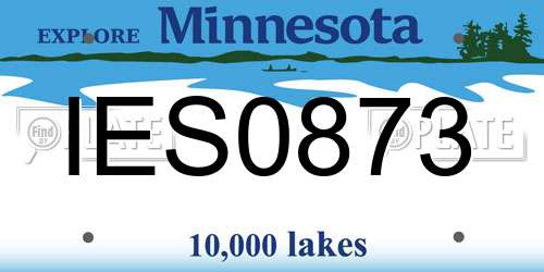IES0873 Minnesota License Plate