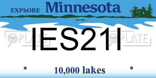 IES21I Minnesota License Plate