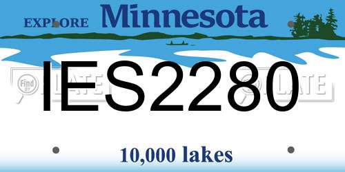 IES2280 Minnesota License Plate