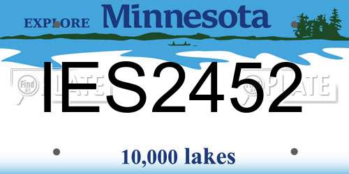 IES2452 Minnesota License Plate